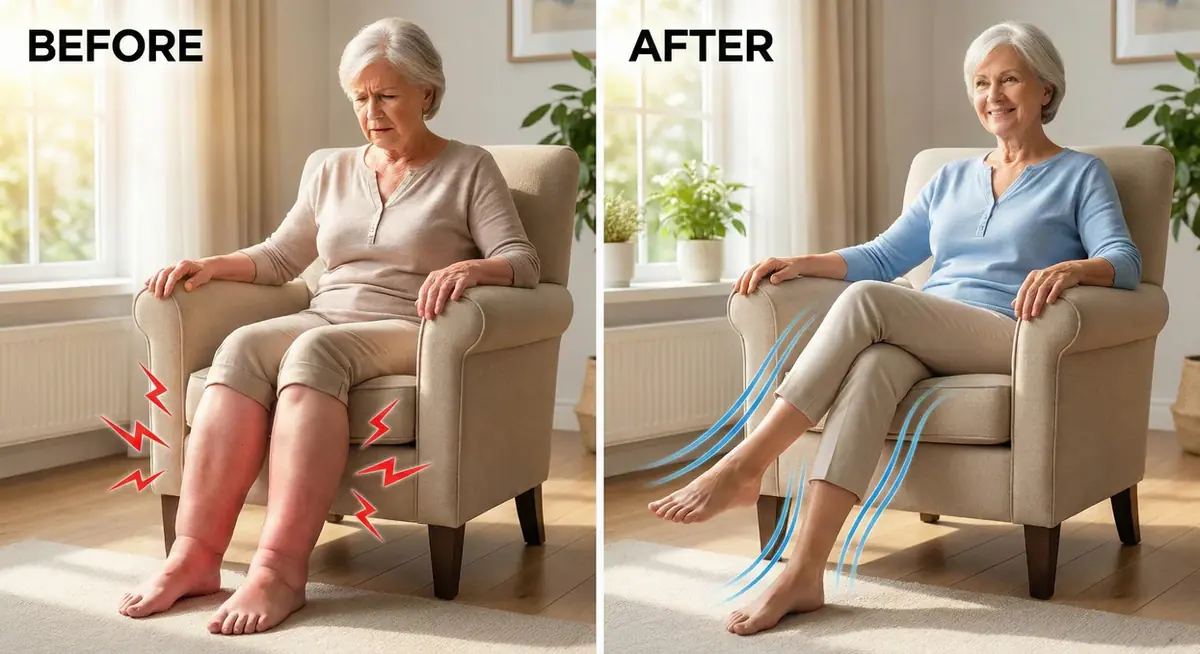 Before and after using the device
